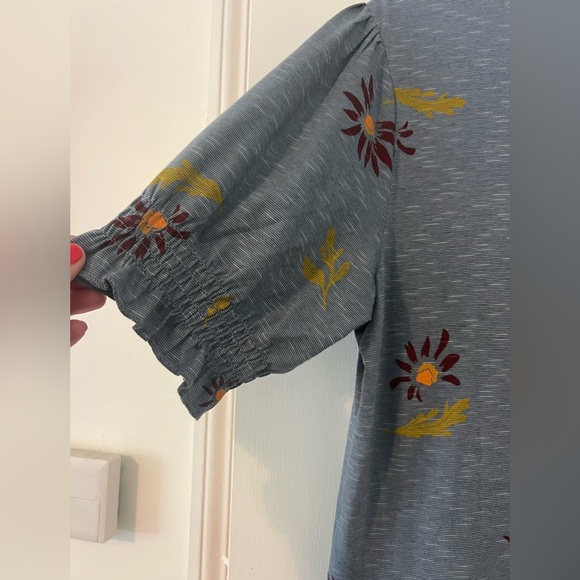 Toad&Co Blue Floral Midi Dress size 1X (M100) - Picture 9 of 12